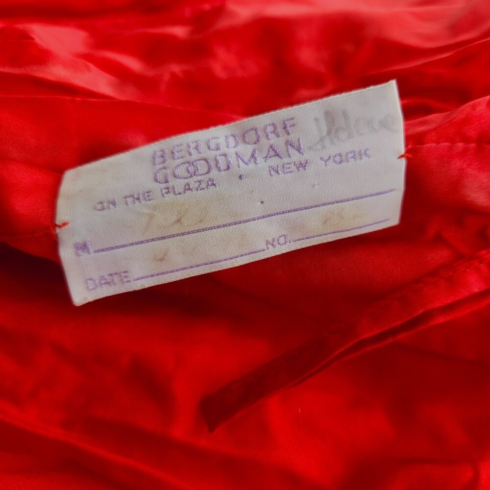 Vtg 90s Vicky Tiel Red Sequin Dress Sz‎ 44 Paris Couture Off Shoulder Cocktail - Picture 11 of 16